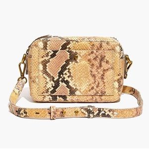 NWT Madewell Transport Camera Bag: Snake Embossed Leather Edition